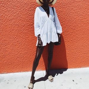 Zara white cotton Top